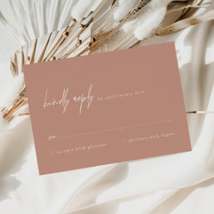 Placa RSVP Minimalista de Blush Moderno Elegante R