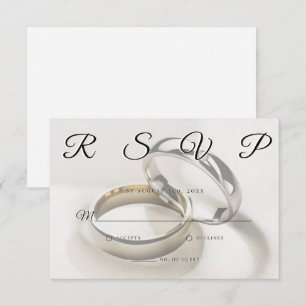 Placa RSVP Minimalista Elegante de Anéis de Casame