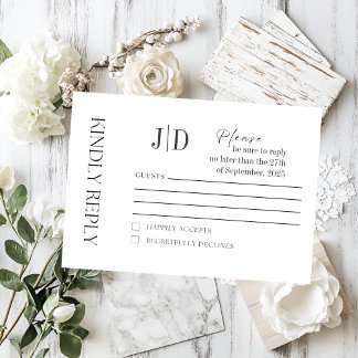 Placa RSVP Minimalista Elegante | Moderno e Na mod