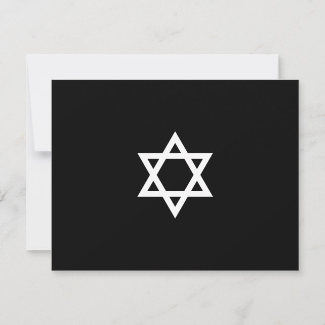 Placa RSVP Mitzvah, Bar Estrela Luminosa (Frente)