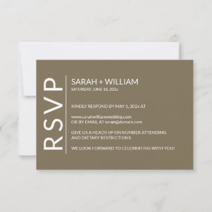 Placa RSVP Moderna Minimalista Brown