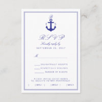 Placa RSVP Monográfica Simples Na moda de Âncora N