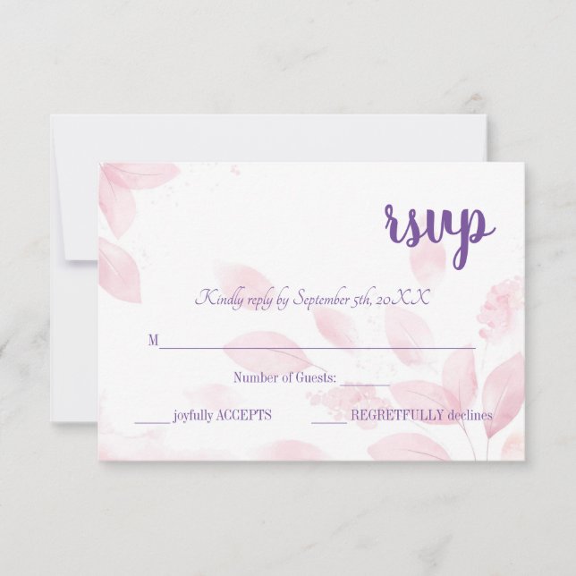 Placa RSVP na moda - Totalmente personalizável (Frente)