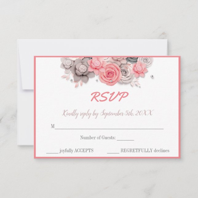 Placa RSVP na moda - Totalmente personalizável (Frente)