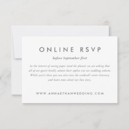 Placa RSVP Online de Casamento de Anéis Dourados M