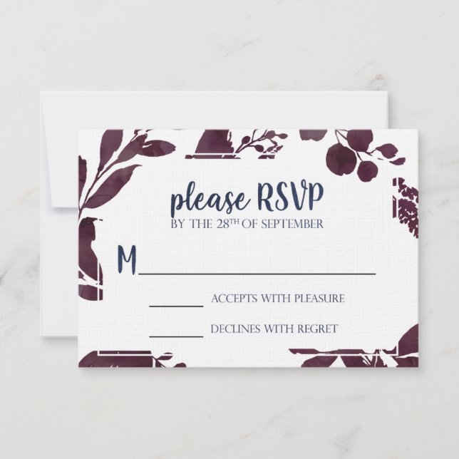 Placa RSVP para Katie (Frente)