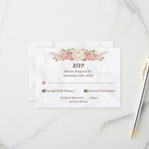 Placa RSVP Personalizada de Casamento Personalizad