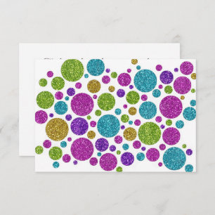 Placa RSVP Pontos de Gliteria Coloridos em Qualque