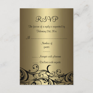 Placa RSVP Preta/Dourada para espiral flexível Swe