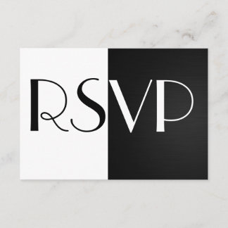 Placa RSVP Preta e Branca