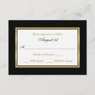 Placa RSVP   Preto e Branco   Amarelo