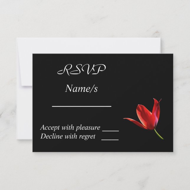 Placa RSVP Red Tulip (Frente)