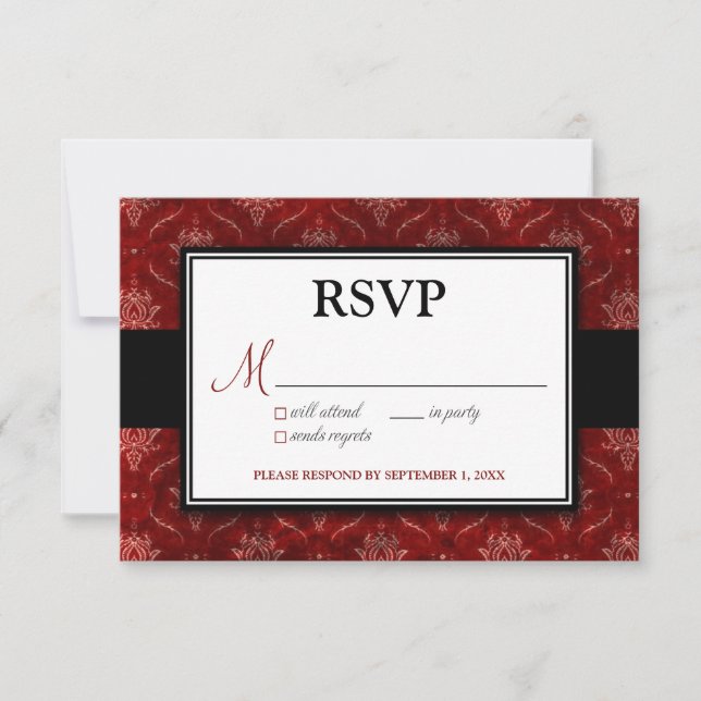 Placa RSVP Red Velvet Cruzada (5" x 3,5") (Frente)
