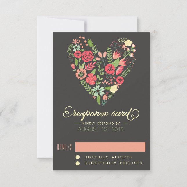 Placa RSVP Romântica Floral (Frente)