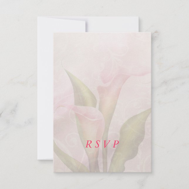 Placa RSVP Rosa Calla Lily (Frente)