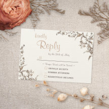 Placa RSVP Rustic Boho Earth Neutral Wildlfower