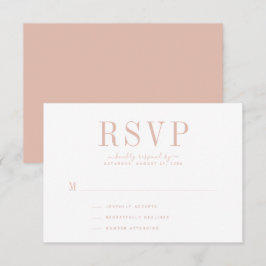 Placa RSVP Simples Blush Wedding