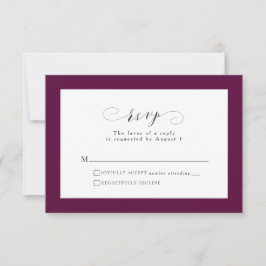 Placa RSVP simples e elegante