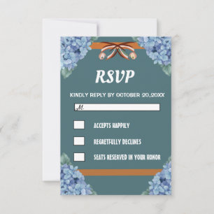 Placa RSVP Simples Floral Elegante