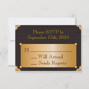 Placa RSVP Steampunk