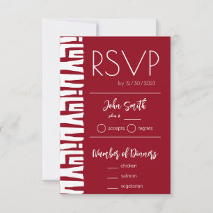 Placa RSVP Tribal African Red and White