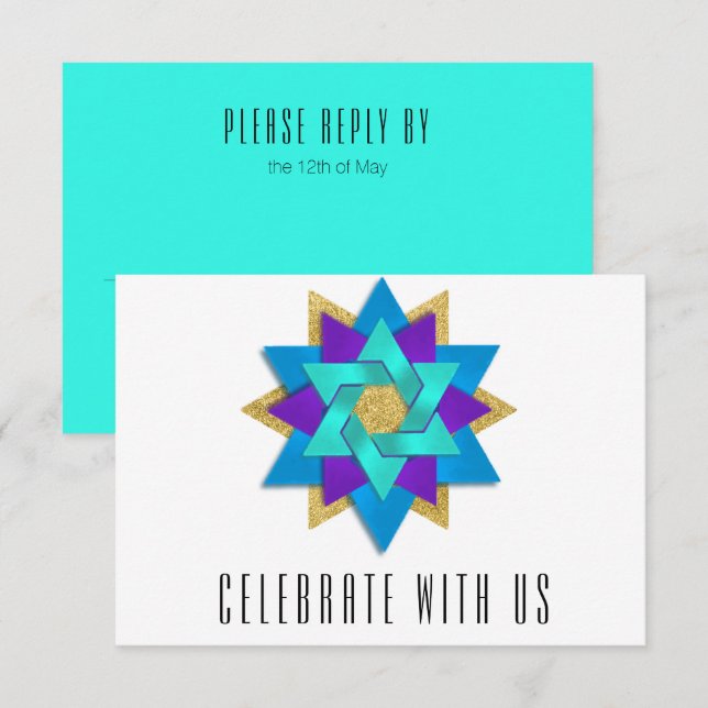 Placa RSVP Turquoise Azul Aqua Puro Star Flor (Frente/Verso)