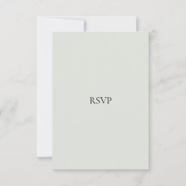 Placa RSVP Verde Elegante Preta e Sage