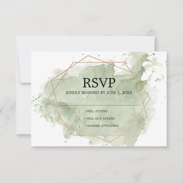 Placa RSVP Verde Minimalista (Frente)