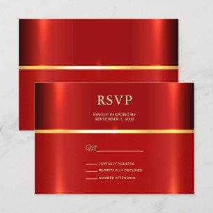 Placa RSVP Vermelha Simples