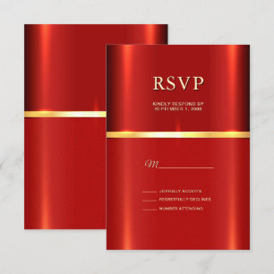 Placa RSVP Vermelha Simples