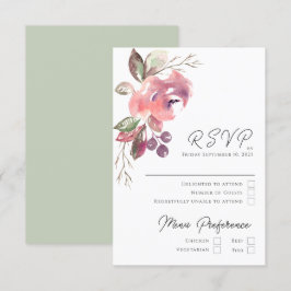 Placa RSVP Vertical Mauve Romântica