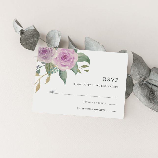 Placa RSVP Violet & Sage (Criador carregado)