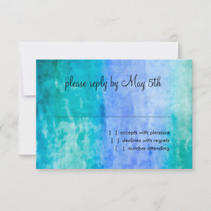 Placa RSVP Watercolor Streaks Blue Star de David