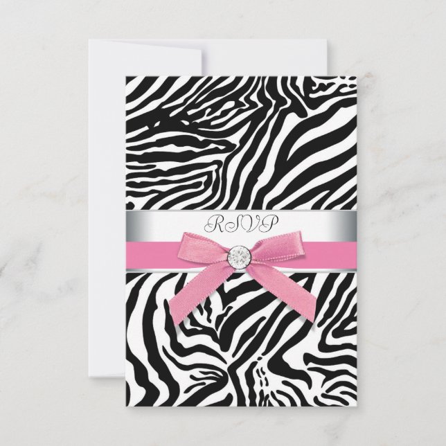 Placa RSVP Zebra Rosa (Frente)