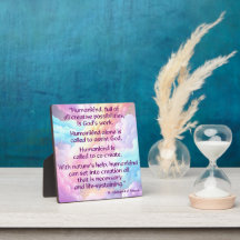 Rua Hildegard de Bingen Quote Plaque w/Easel