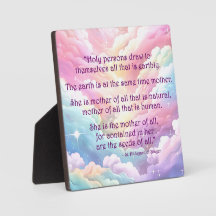 Rua Hildegard de Bingen Quote Plaque w/Easel