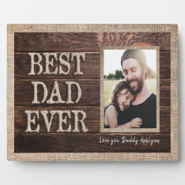 Placa Rustic Best Pai Alguma Vez Te Ama Foto Personaliza