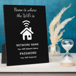 Placa Senha Wi-Fi Personalizada & Rede para Convidados