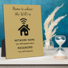 Placa Senha WiFi Personalizada & Rede para Convidados