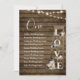 Placa Sentada Floral de Madeira Mesa Um