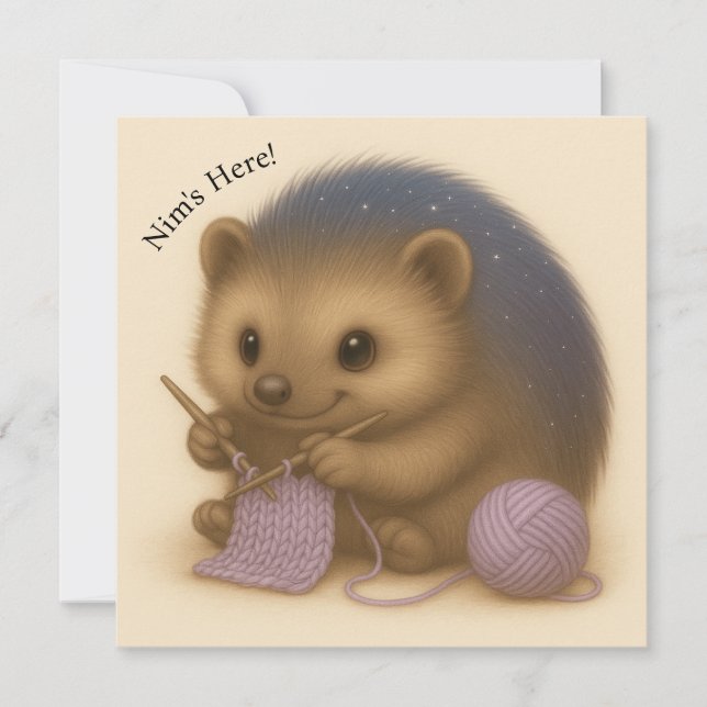 Placa série de conforto personalizável do Nim Knit (Frente)