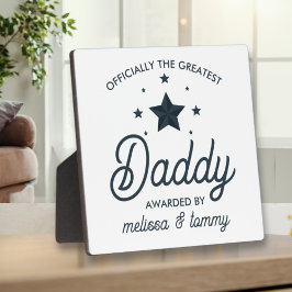 Placa Simples Pai Preto Branco Negro Maior