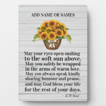 Sunflower Original Poem Easel Plaque