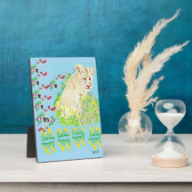Tabletop Plaque com Easel: Leão Africano