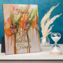 Tabletop Plaque "Família" com Easel