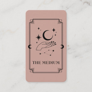 Placa Tarot Medium Celestial Cartão de visita