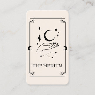 Placa Tarot Medium Celestial Cartão de visita