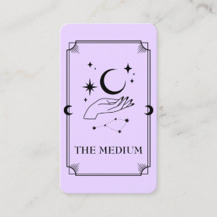Placa Tarot Medium Celestial Cartão de visita