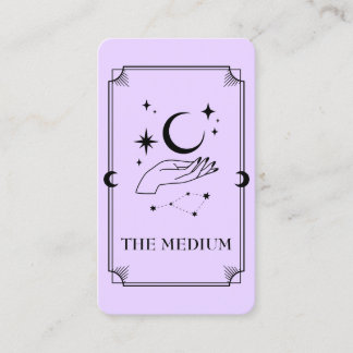 Placa Tarot Medium Celestial Cartão de visita
