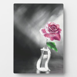Placa Uma Rosa Única